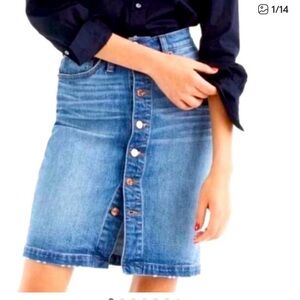 J. Crew Women's Blue Denim Skirt